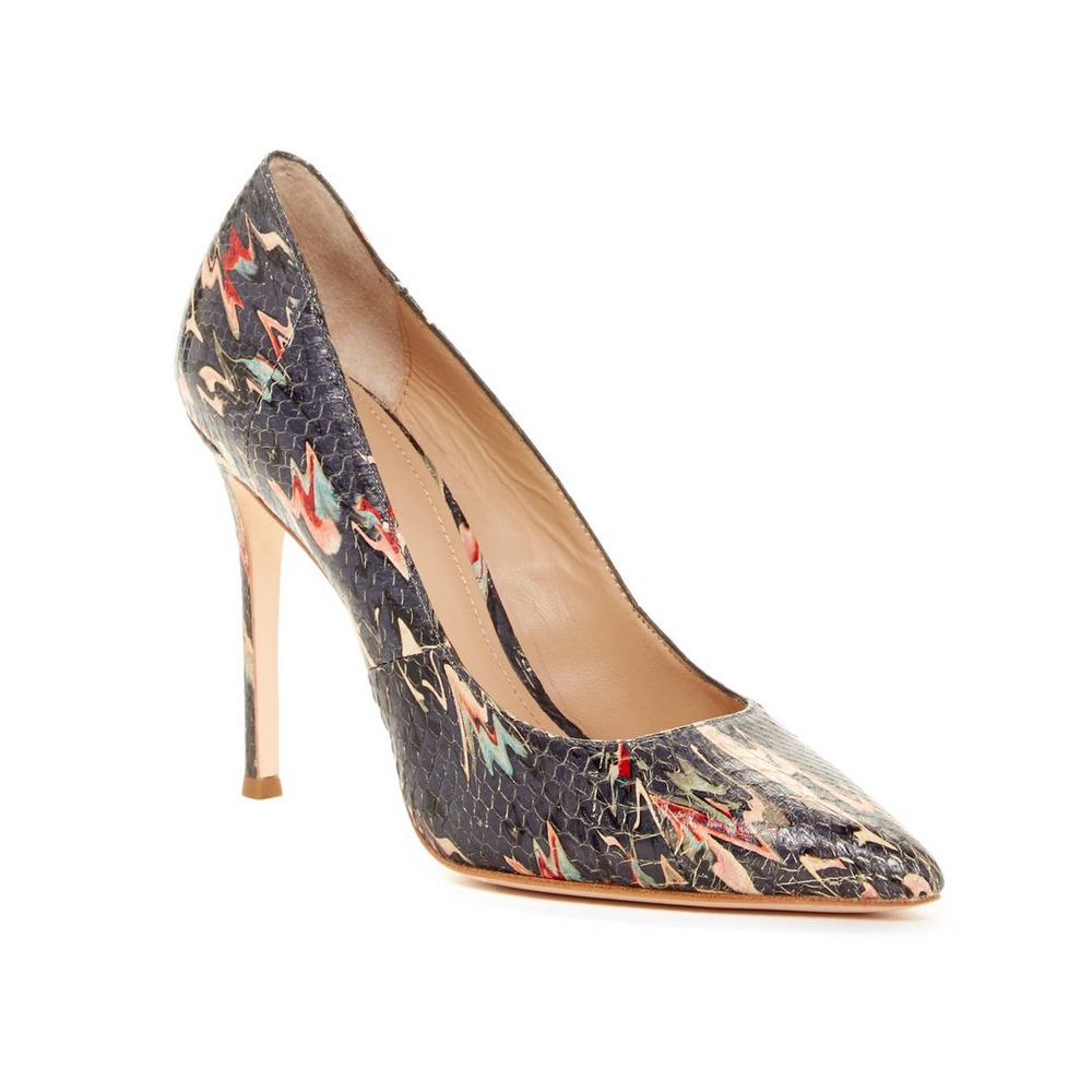Size 8.5 Pour La Victoire Celeste Snakeskin Multicolor Pumps